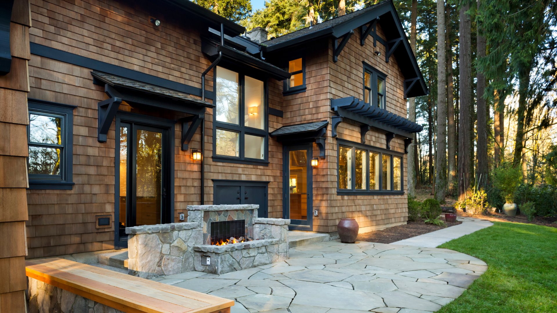 Back Patio and Fireplace by chuckcollier from Getty Images Signature