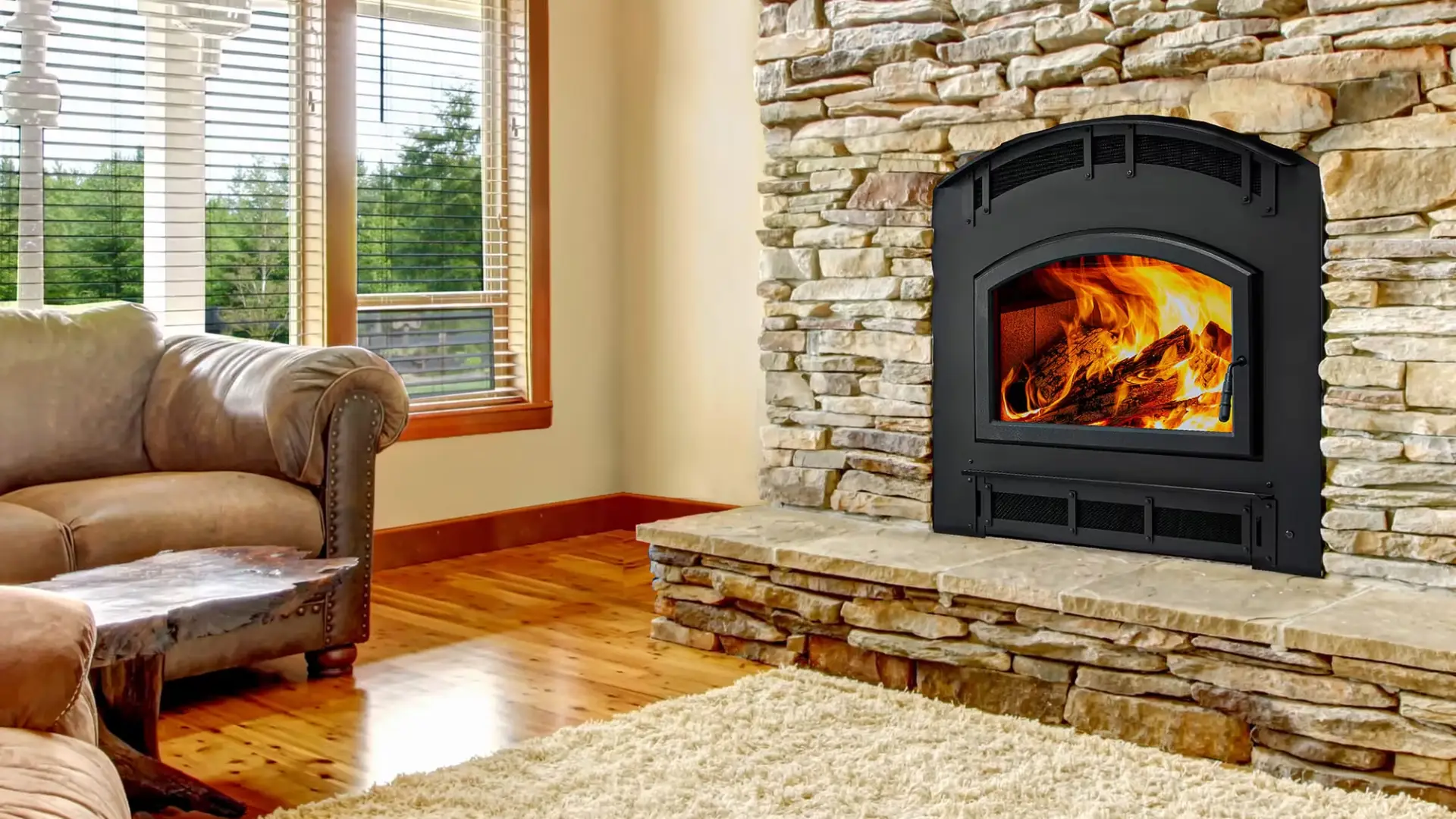 Pioneer III Wood Burning Fireplace by Majestic